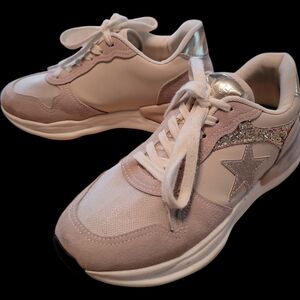 Vintage Havana Silver Cream Sneakers Retro Style